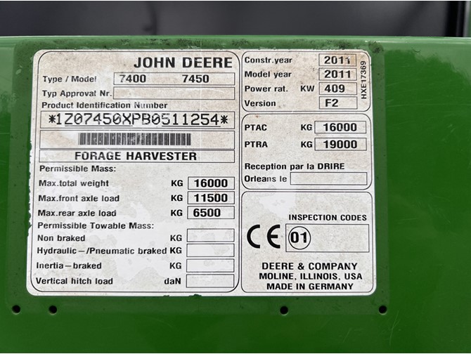 John Deere 7450 hakselaar + Kemper 360 maisbek